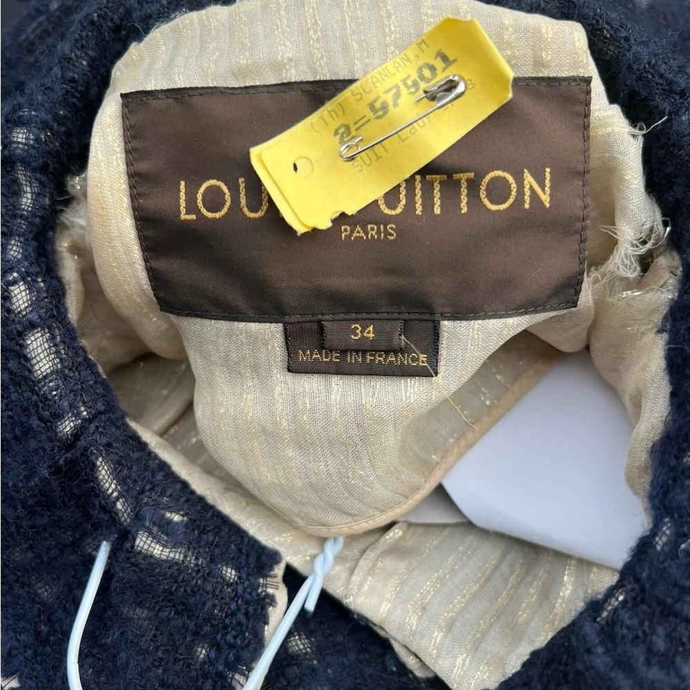 Louis Vuitton Blue & Beige preowned Skirt Suit - size 34 & 36 (us 2to4) - Picture 6 of 15